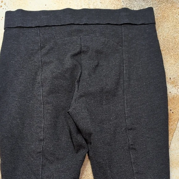 Anne Klein | Charcoal Grey Thick Cropped Leggings Viscose Blend Size L - Picture 11 of 15